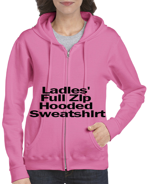 Ladies' Full Zip Hooded Sweatshirt